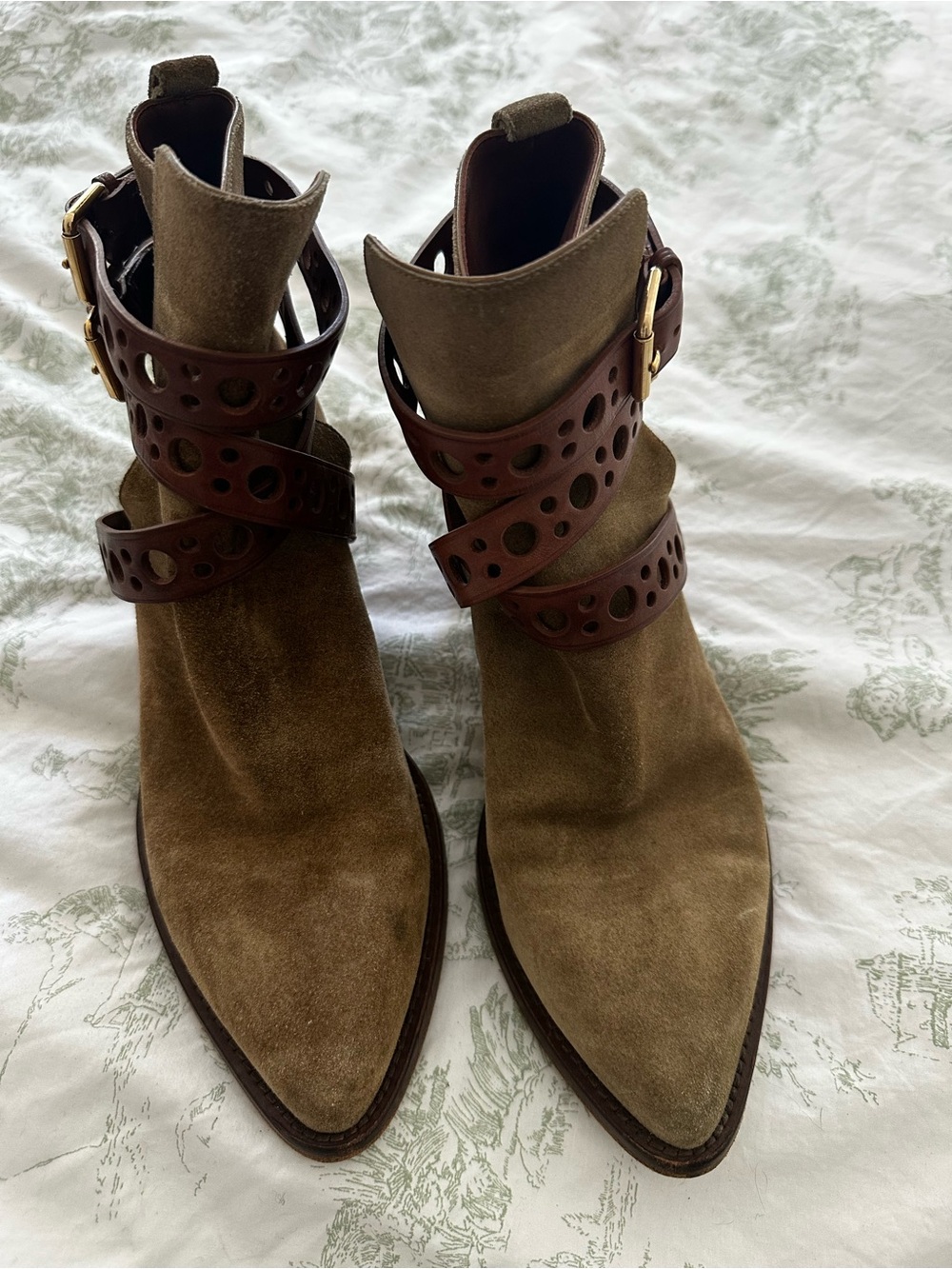 Vintage Burberry Vaughan Suede Boots - Picture 2 of 9